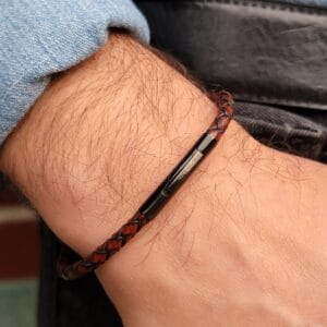 Multicolor Leather Bracelet, engraved and personalized - photo 4 of 9