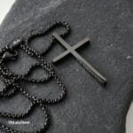 Stainless Steel Cross Necklace for Men, engraved and personalized - photo 1 of 10 (NC18)