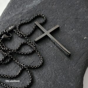 Stainless Steel Cross Necklace for Men, engraved and personalized - photo 1 of 10 (NC18)