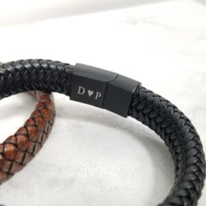 Men Leather Bracelet, Braided Leather Bracelet, Cuff Bracelet, Bracelet for Men, Gift for Him