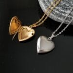 Engraved Heart Locket Necklace, Photo Women Necklace, Personalized Gift for Mom 11 Engraved Heart Locket Necklace, Photo Women Necklace, Personalized Gift for Mom