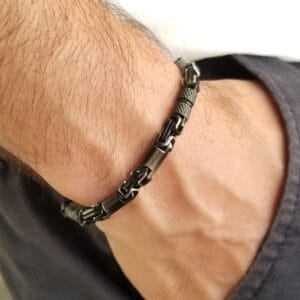 Steel Mens Bracelet, Sturdy Chain Bracelet , Gift for Him