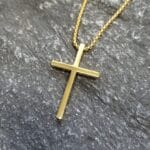 Gold Cross Men Necklace