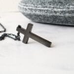 Simple Black Cross Necklace, Personalized Engraved Necklace 11 Simple Black Cross Necklace, Personalized Engraved Necklace