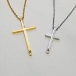Initial Unisex Cross Necklace 11 Initial Unisex Cross Necklace