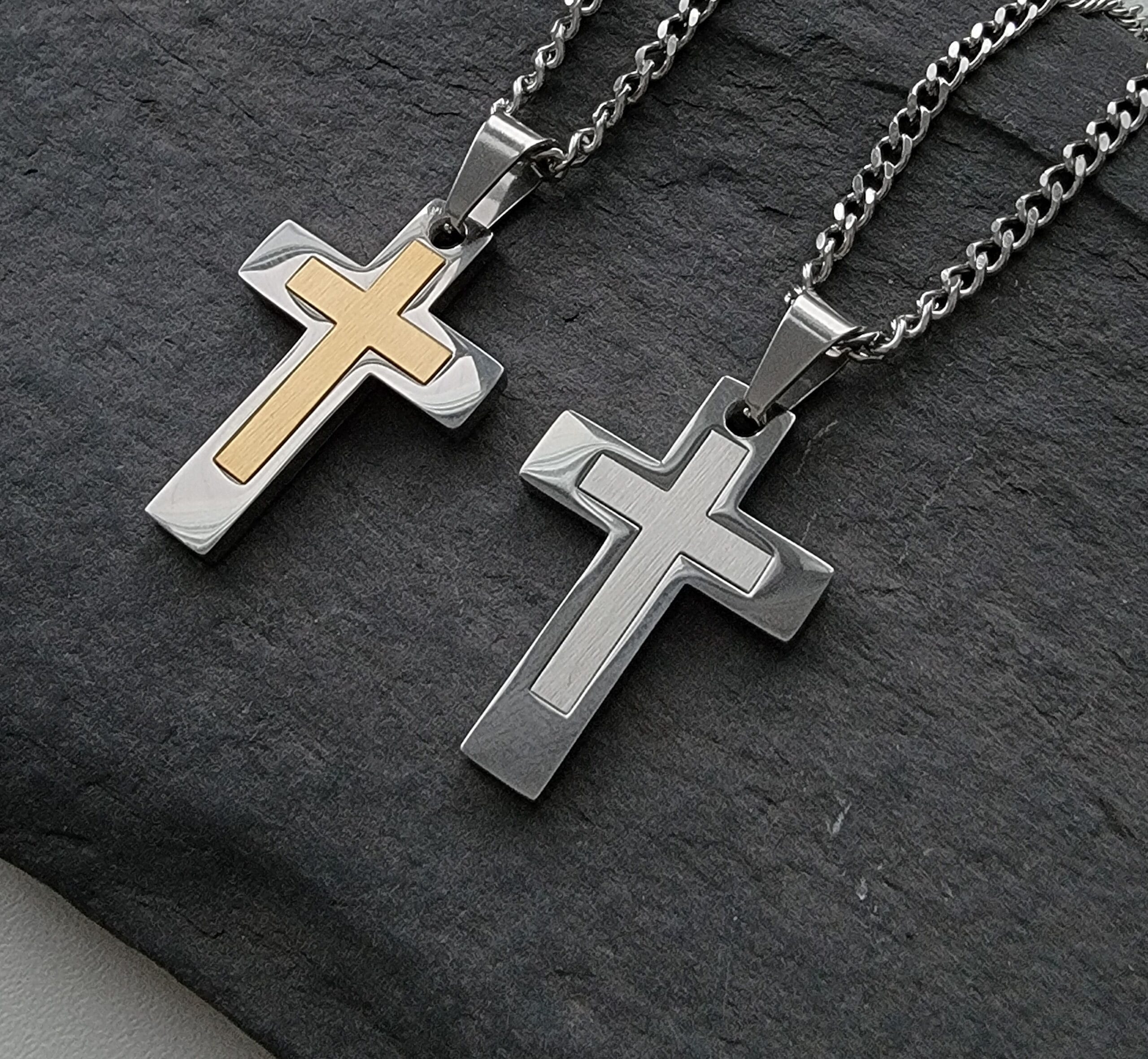 Personalized Silver Cross Necklace 5 Personalized Silver Cross Necklace