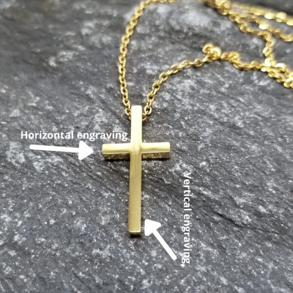 Simple Stainless Steel Cross Men Necklace