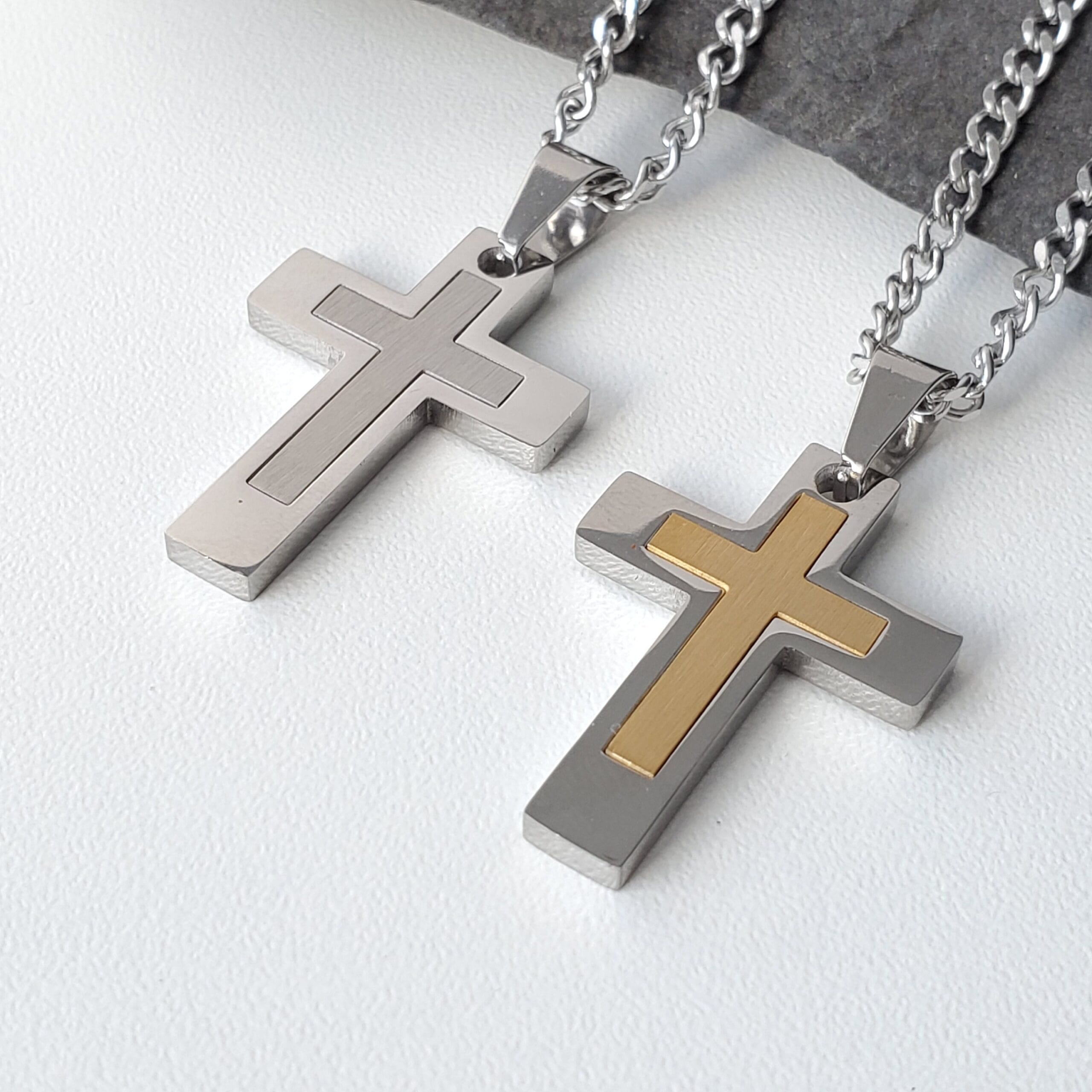 Personalized Silver Cross Necklace 6 Personalized Silver Cross Necklace