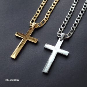 Big Cross Men Necklace, Personalized Necklace for Men's, Gift for Him