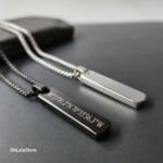 Engraved Men Bar Necklace 11 Engraved Bar Men Necklace, Personalized Necklace For Men, Custom Gift for Him