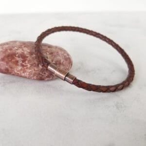 Simple Thin Braided Leather Bracelet, Braided Bracelet, Men Bracelet Custom Sized