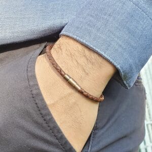 Simple Thin Braided Leather Bracelet, Braided Bracelet, Men Bracelet Custom Sized