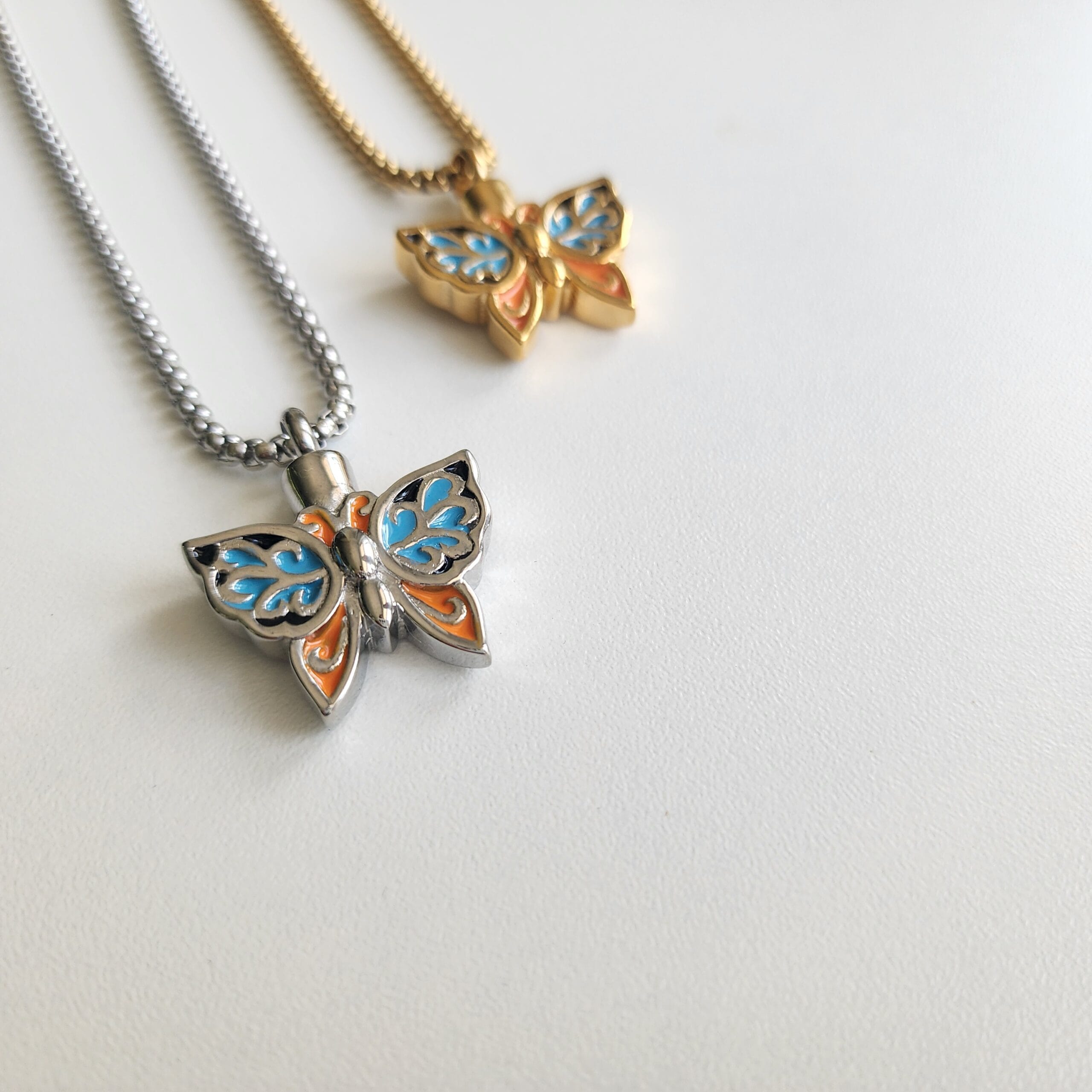 Butterfly Urn Necklace, Engraved Container Women Necklace, Personalized Memorial Necklace 2 Butterfly Urn Necklace, Engraved Container Women Necklace, Personalized Memorial Necklace - Image 2
