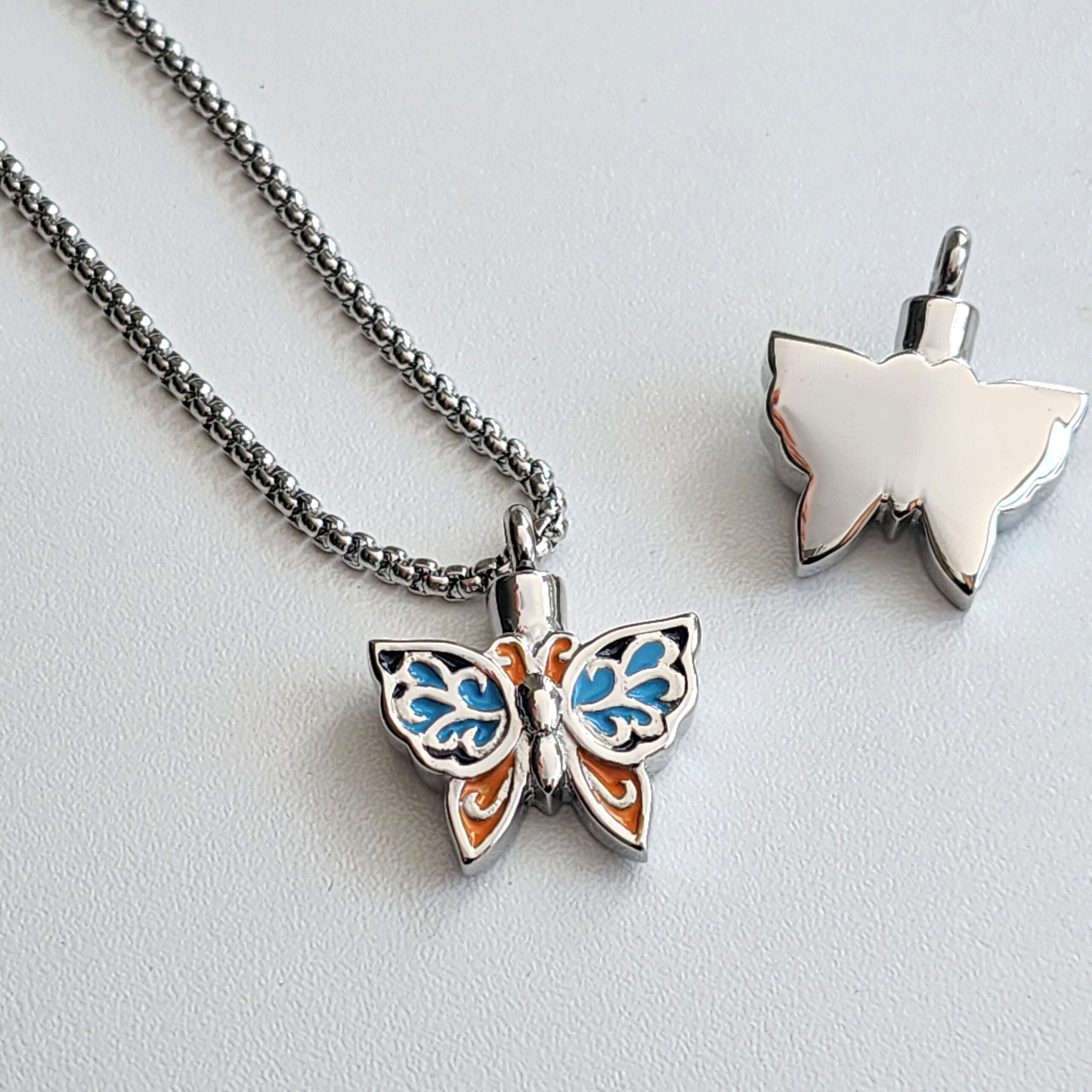 Butterfly Urn Necklace, Engraved Container Women Necklace, Personalized Memorial Necklace 8 Butterfly Urn Necklace, Engraved Container Women Necklace, Personalized Memorial Necklace - Image 8