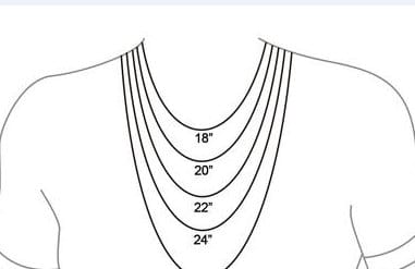 Engraved Dainty Men Necklace, Personalized Bar Pendant, Gift for Him 8 Necklace length chart, 18 to 24 inches