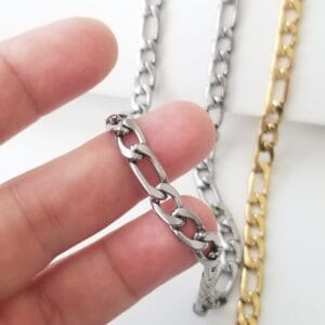 Gold & Silver Stainless Steel Chain Necklace for Men - photo 2 of 7